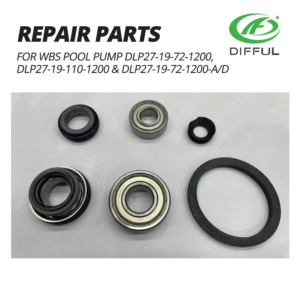DIFFUL Solar Pool Pump Repair Mechanical Seal Bearing DLP27-19-72-1200