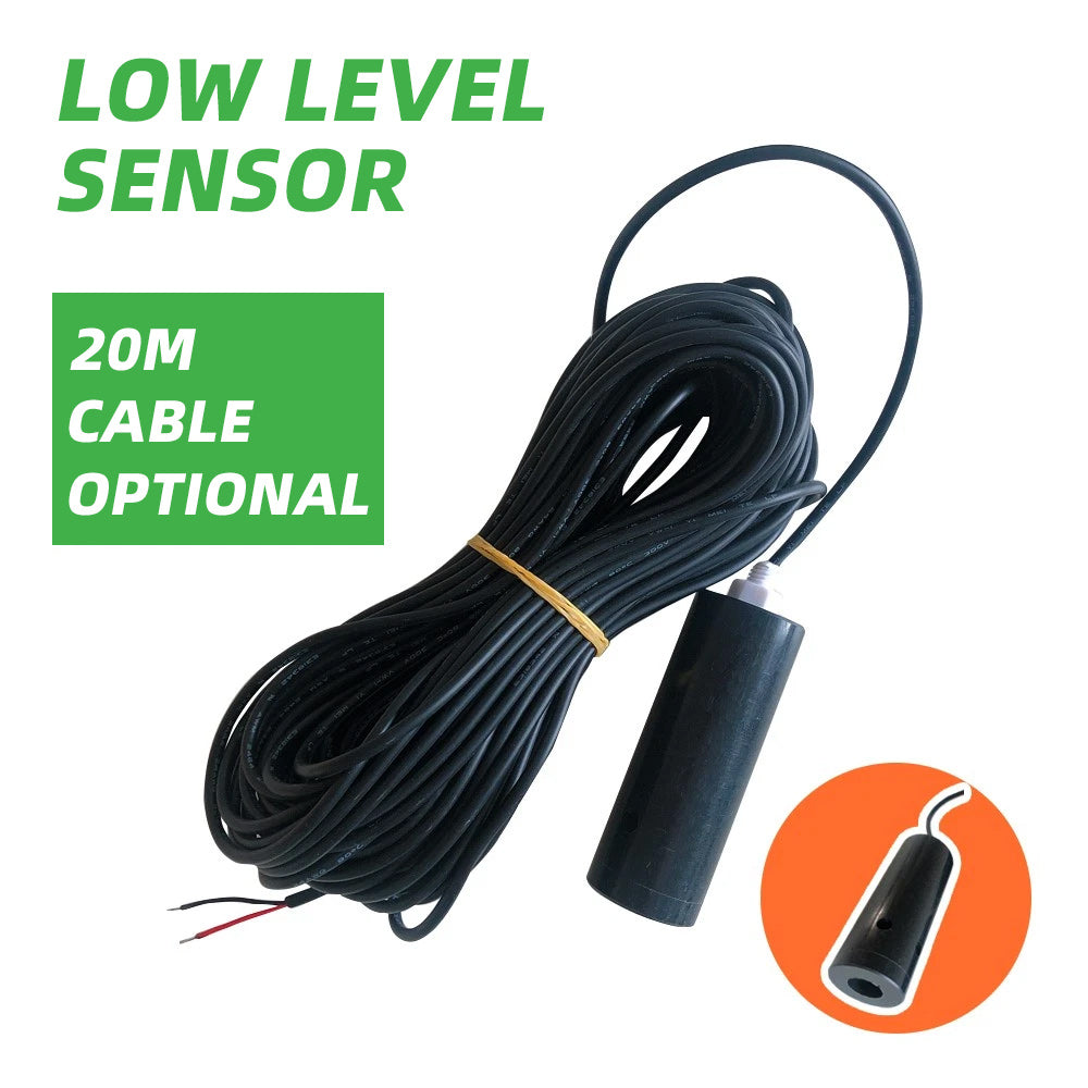 DIFFUL Low Level Sensor for Solar Bore Well Pump Float Switch 20 M Cable