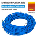 DIFFUL 30M Blue Submersible Water Pump Extension Cable 3x2.0mm² Waterproof