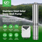 DIFFUL Solar Water Pump Solutions, 3 inch 1100 W 72 V DC For Drip Lines