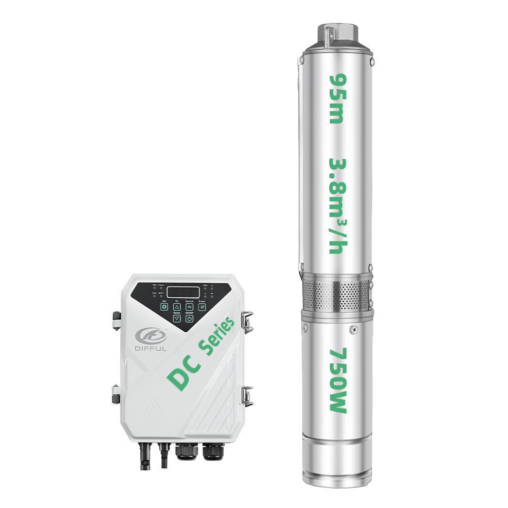 DIFFUL Solar Water Pump, 3 inch 750 W 72 V DC For Irrigation