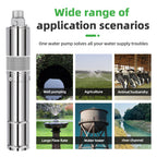 DIFFUL Solar Archimedes Screw Water Pump Kit, 3 inch 120 W 24 V DC For Livestock