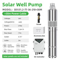 DIFFUL Solar Well Pumps, 3 inch 210 W 36 V DC 30 M Cable For Sprinklers