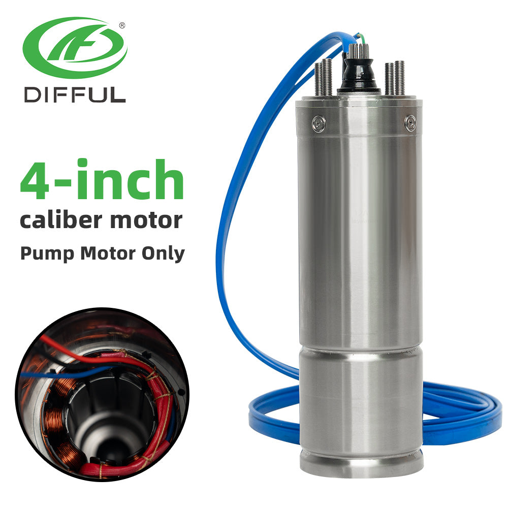 DIFFUL Replacement AC/DC Motor Only 4DSC 300V Solar Submersible Water Bore Pump 120m
