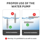 DIFFUL Solar solar Borehole Pumps, 4 inch 203 M High Head 1500 W 85 V - 280 V AC/DC For Deep Well