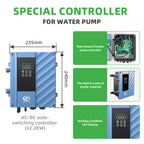 DIFFUL Solar Submersible Pump System, 4 inch 2200 W 85 V - 280 V AC/DC For Drip Lines