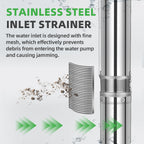DIFFUL Solar Submersible Pump System, 4 inch 2200 W 85 V - 280 V AC/DC For Drip Lines