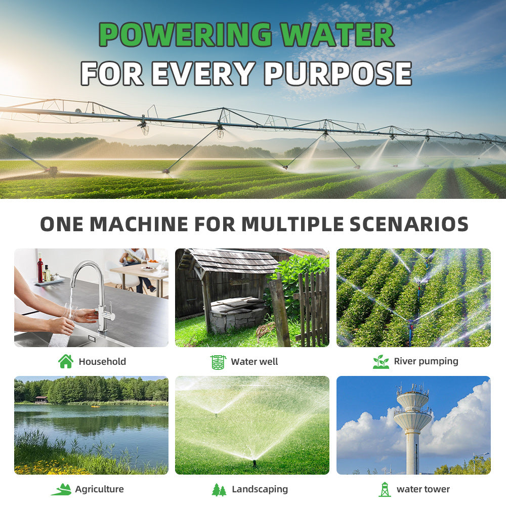 DIFFUL Solar Submersible Pump System, 4 inch 2200 W 85 V - 280 V AC/DC For Drip Lines