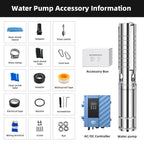 DIFFUL Solar Motor Pump Supplier, 4 inch 203 M Head 1500 W 85 V - 280 V AC/DC For Sprinklers