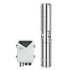 DIFFUL Solar Bore Pump Kit, 4 inch 25 M³/H Flow 1500 W 1100 V DC For Off-Grid Living
