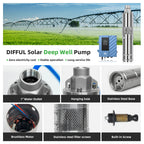 DIFFUL Solar Farm Pump, 4 inch 750 W 85 V - 280 V AD 30 M Cable For Livestock