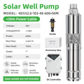DIFFUL Solar Single Screw Pump, 4 inch 600 W 48 V DC 50 M Cable For Sprinklers
