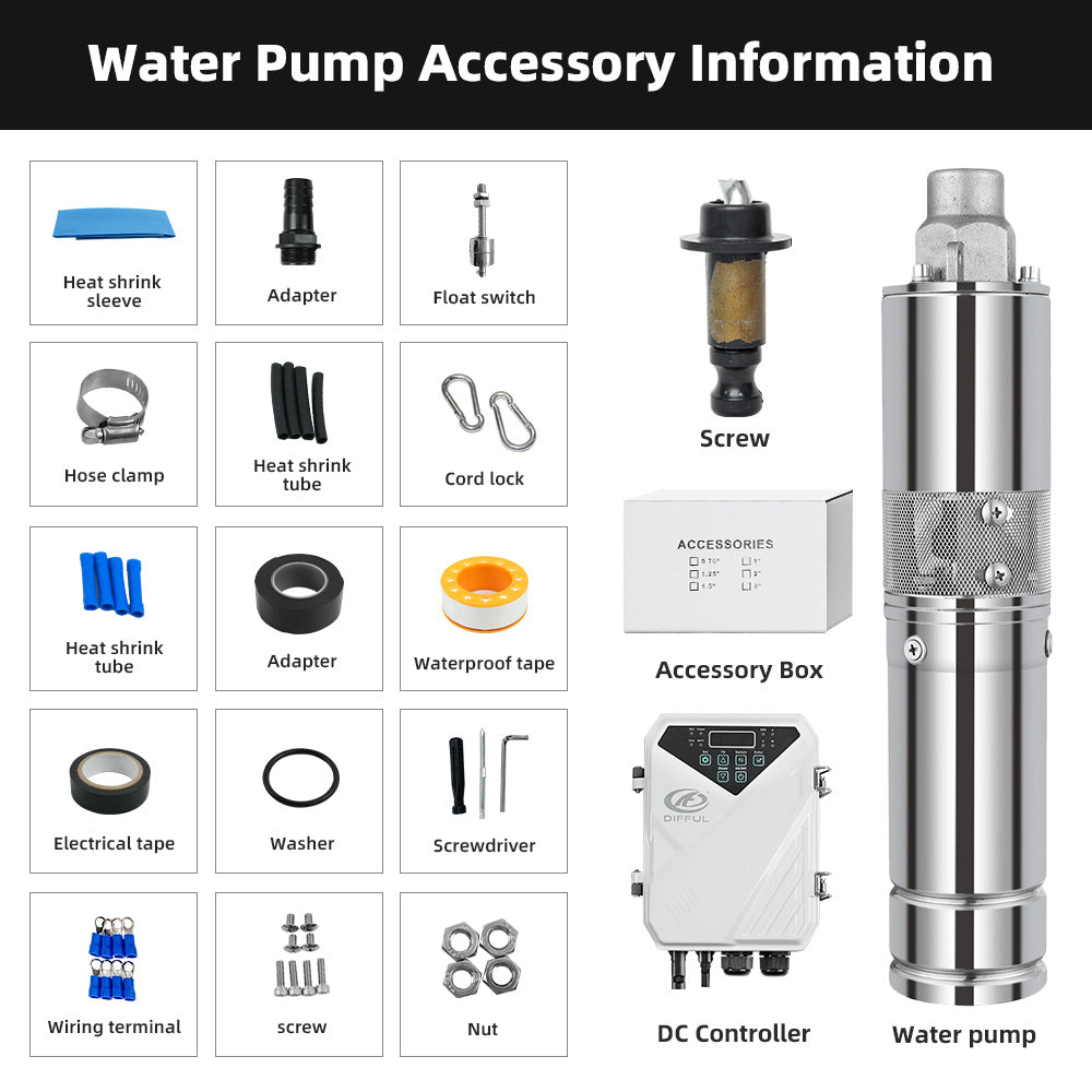 DIFFUL Pumps And Solar, 4 inch 500 W 48 V DC For Farm