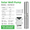 DIFFUL Solar Well Pumps Supplier, 4 inch 750 W 48 V DC For Livestock