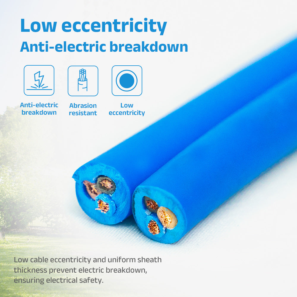 DIFFUL 30M Blue Submersible Water Pump Extension Cable 3x2.0mm² Waterproof