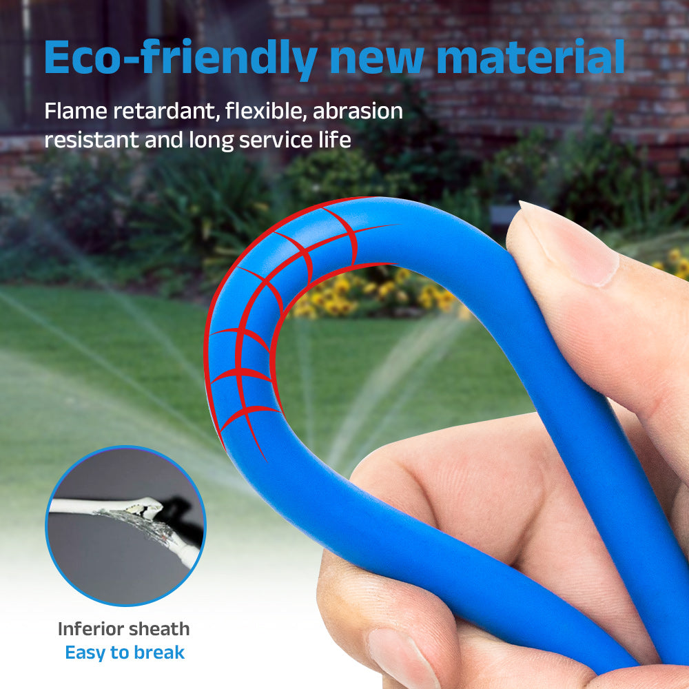 DIFFUL 30M Blue Submersible Water Pump Extension Cable 3x2.0mm² Waterproof