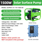 DIFFUL Solar farm Pump, 21 M Head 1500 W 85 V - 280 V AC/DC For Home & Garden