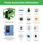 DIFFUL Solar Farm Pump, 750 W 85 V - 280 V AD For Filling Ponds
