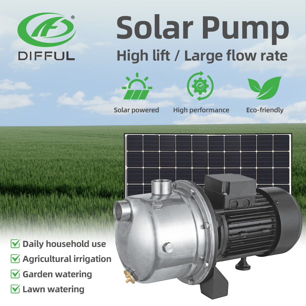 DIFFUL Solar pressure Pumps, 750 W 85 V - 280 V AC/DC For Home & Garden
