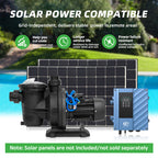 DIFFUL Solar Swimming Swimming Pool Pump, 19 M Head 900 W 85 V - 280 V AC/DC For Home & Garden