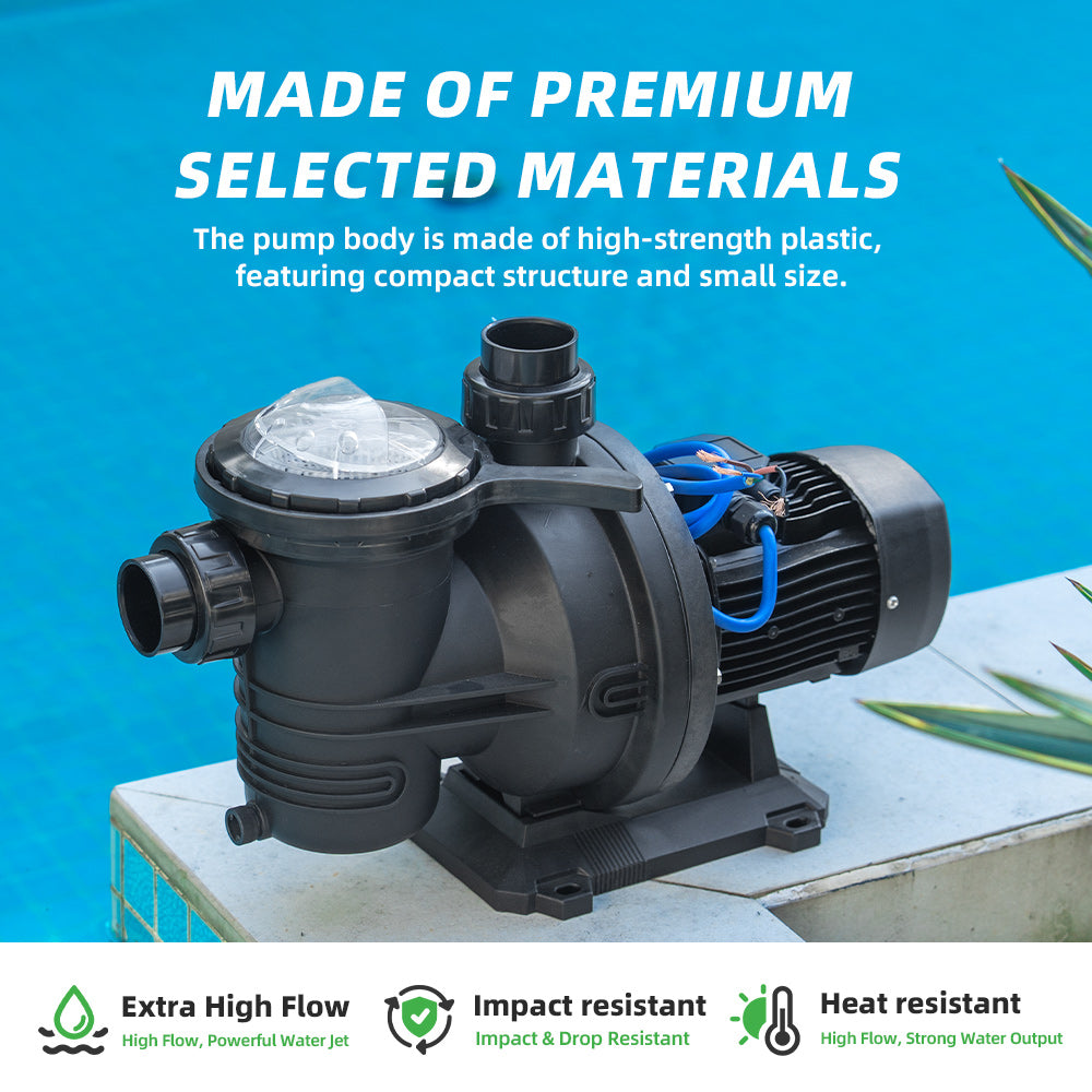 DIFFUL Solar Swimming Swimming Pool Pump, 19 M Head 900 W 85 V - 280 V AC/DC For Home & Garden
