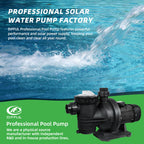 DIFFUL Solar Swimming Swimming Pool Pump, 19 M Head 900 W 85 V - 280 V AC/DC For Home & Garden