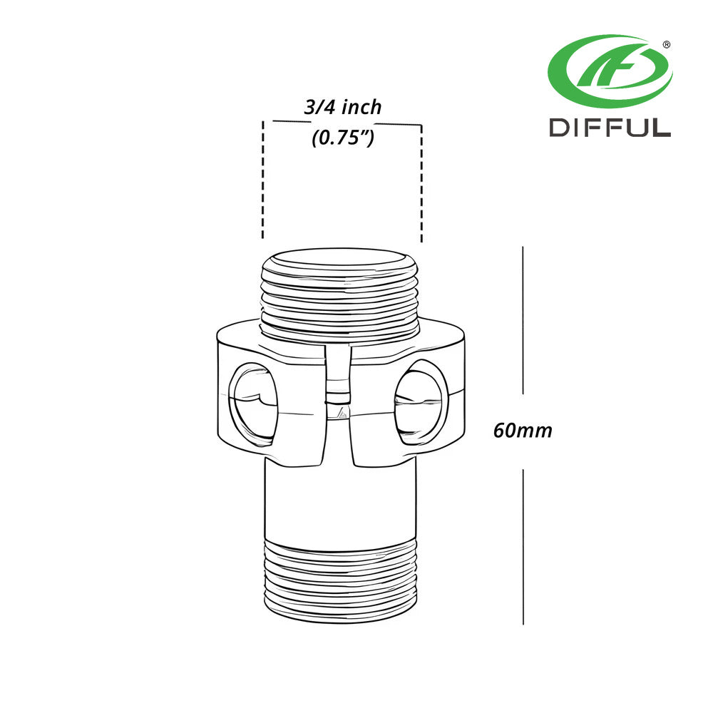 DIFFUL Sacrificial Anode Zinc for 3" Bore Pump Help Deter Corrosion 3/4" Plug
