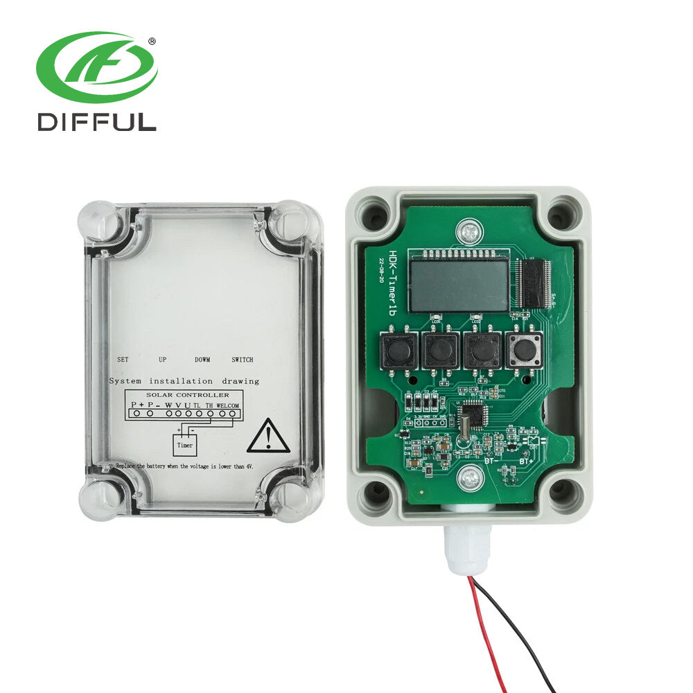 DIFFUL Timer for Solar Water Pump Auto Control Digital Time Setting