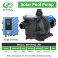 DIFFUL Solar Swimming Swimming Pool Pump, 19 M Head 900 W 85 V - 280 V AC/DC For Home & Garden