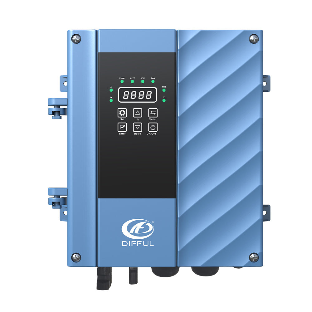 DIFFUL AC/DC Replacement Hybrid Controller, 110V 750W Solar Bore Water Pump Hybrid Deep Submersible