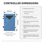 DIFFUL AC/DC Replacement Hybrid Controller, 245V 3000W Solar Water Pump Hybrid High Head Bore Pump