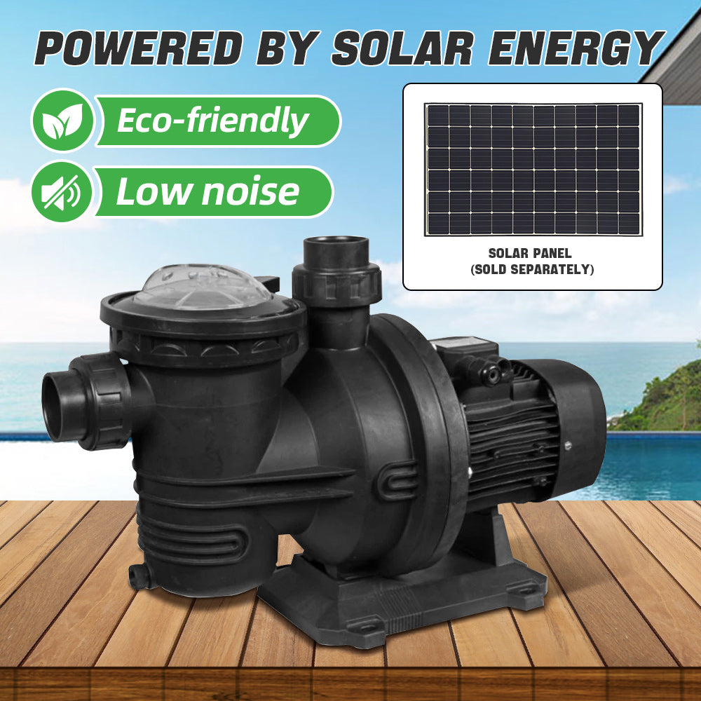 DIFFUL Solar Powered Swimming Pool Pump 900W 72V DC for Home & Garden