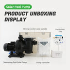 DIFFUL Solar Powered Swimming Pool Pump 900W 72V DC for Home & Garden