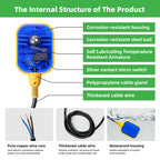 DIFFUL  Plastic Float Switch for Water Pump Tank Level Control